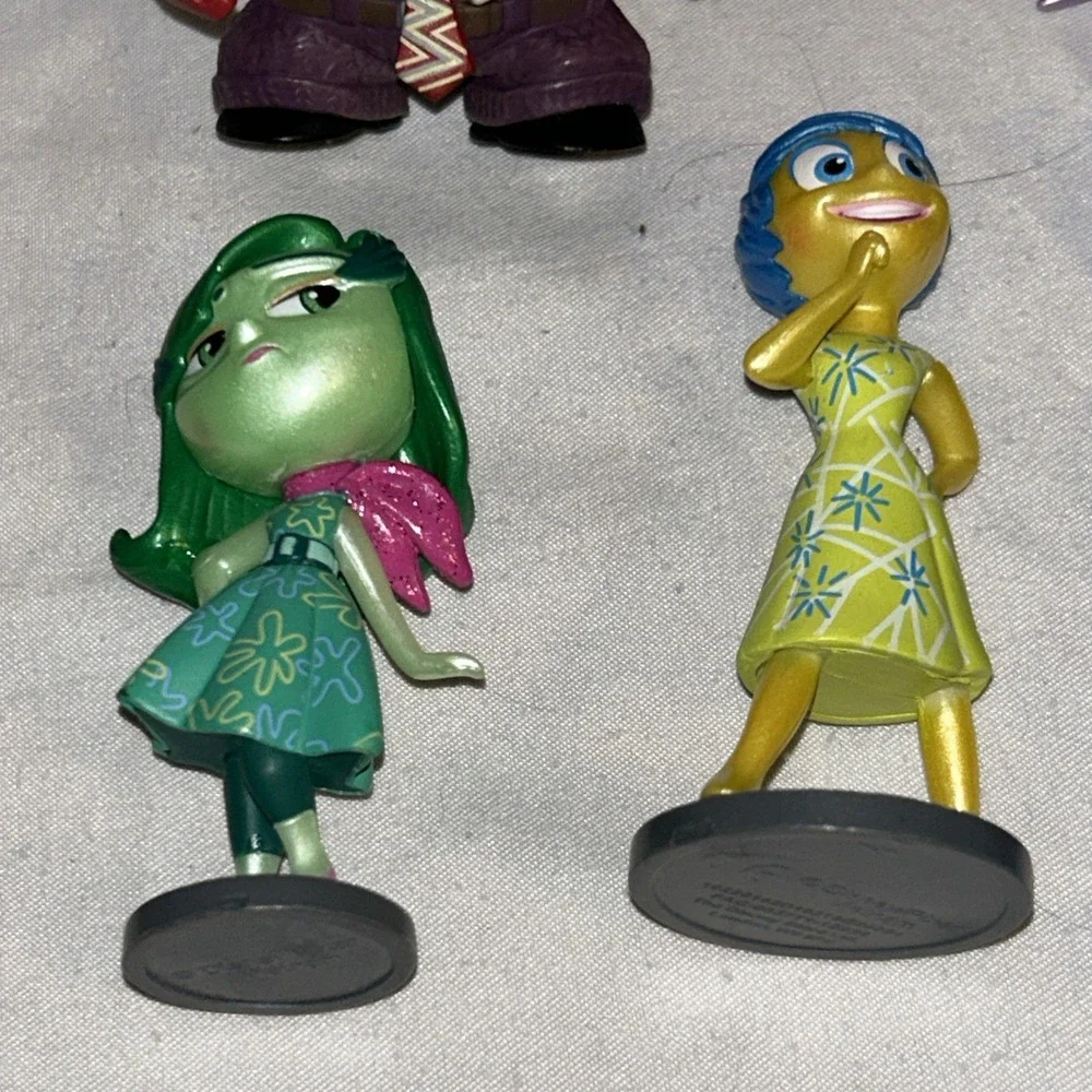 Disney‎ Inside Out Lot Of 6 PVC Figures Cake Toppers Set Joy Anger Fear F1